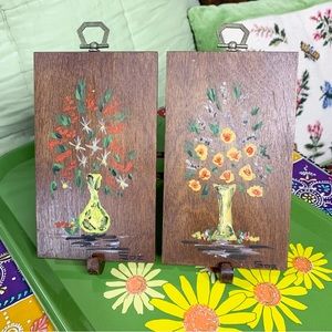 70s Floral Miniature Paintings